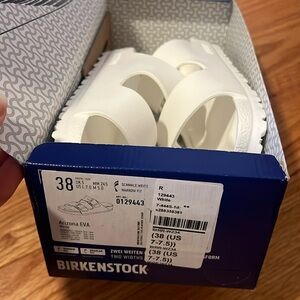 NWT white Eva Birkenstock rubber size 38